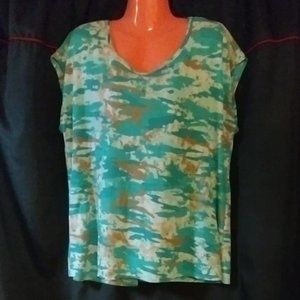 2X Bobbie Brooks plus size pullover wrap back top